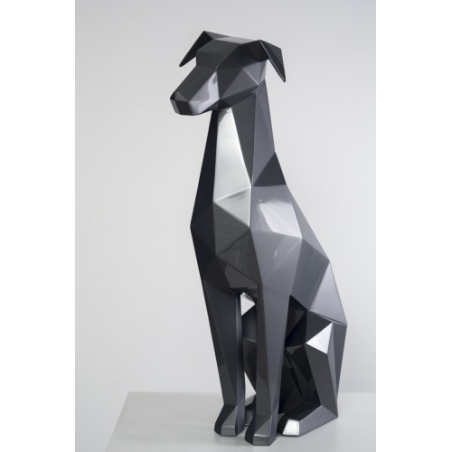 Полигональная скульптура Собака